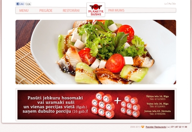 Planēta Sushi japāņu restorāns, Rostik Restaurants, SIA